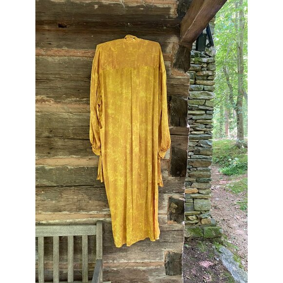 Myrah Penzola Silk Dress in Turmeric Gold - Picture 4 of 5